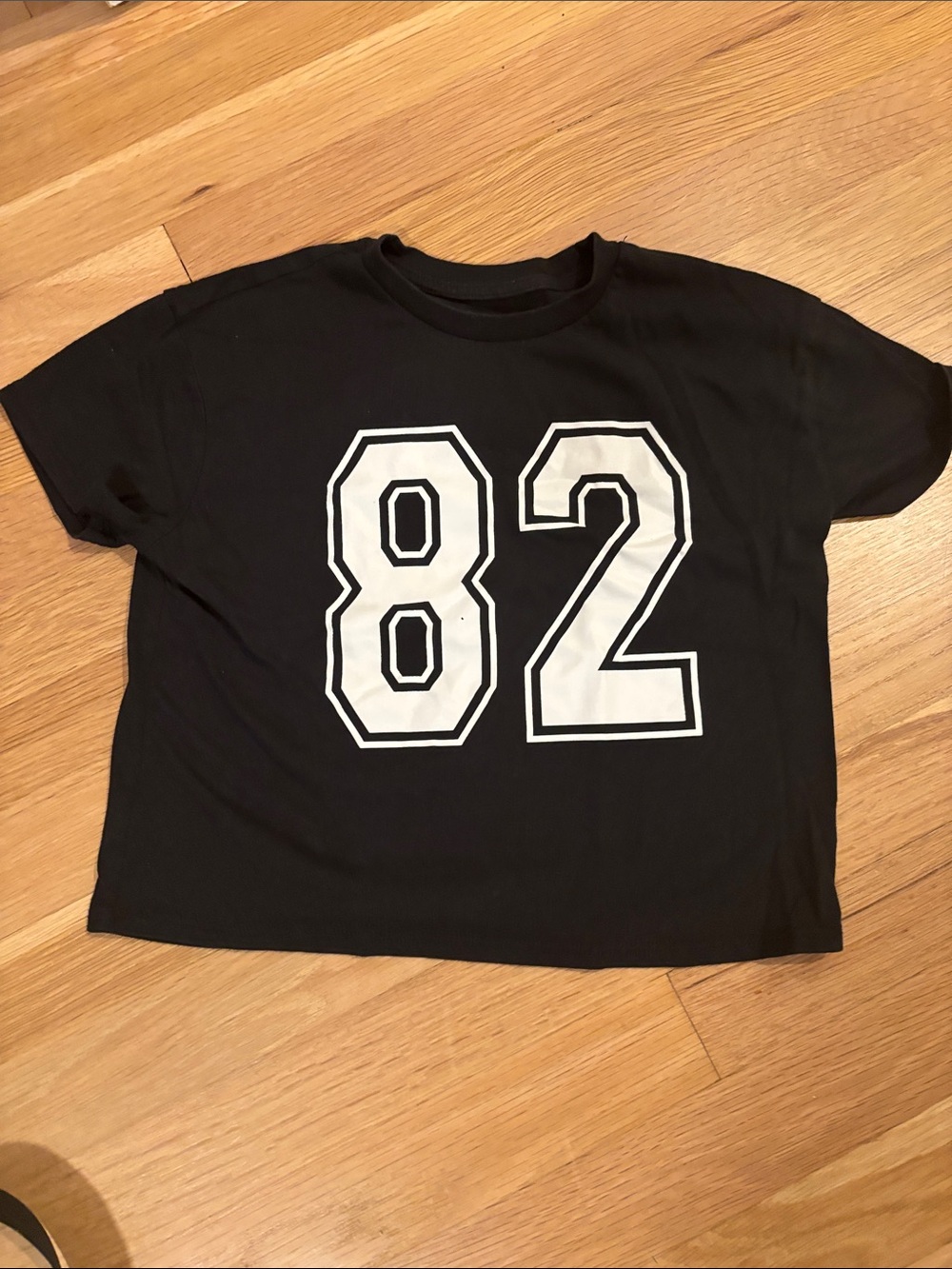 art class Black Tee with White "82" Graphic